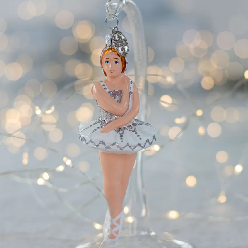 BALLERINA KORSET HVID/SØLVFARVET