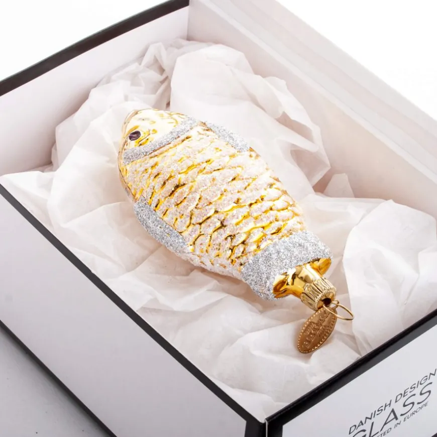 FISK 8 CM GULDFARVET