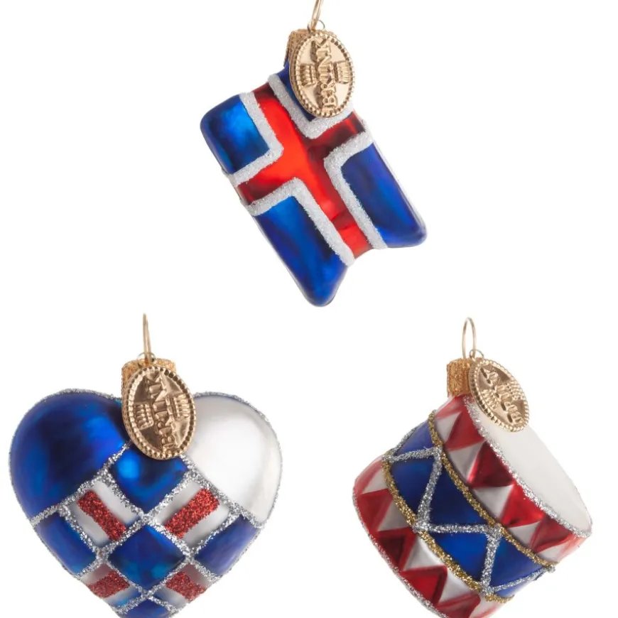 HJERTE/FLAG/TROMME 4 CM IS