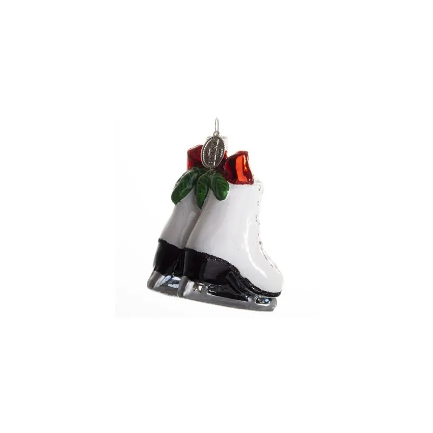 SKØJTER M/SLØJFE 6 CM HVID