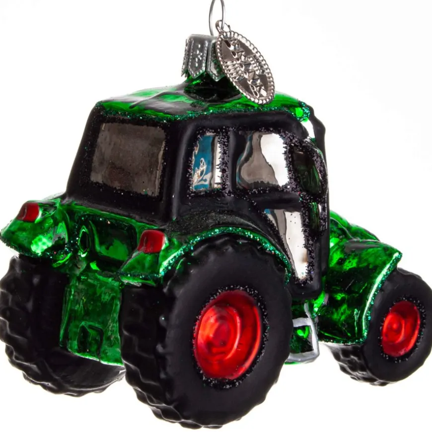 TRAKTOR 6 CM GRØN MED RØD FÆLG